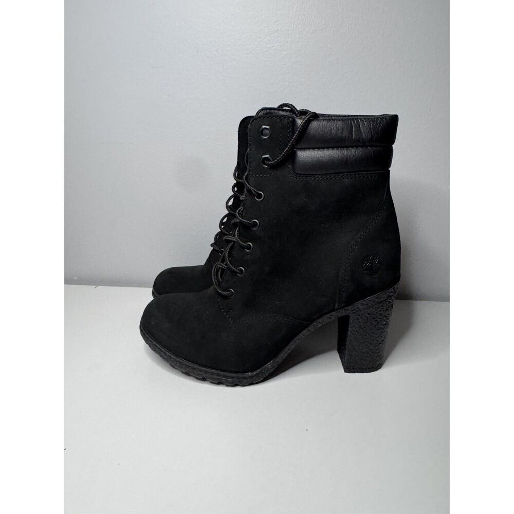 Timberland Women's Tillston High Heel Black A1H1I Size 6.5 Excellent Condition